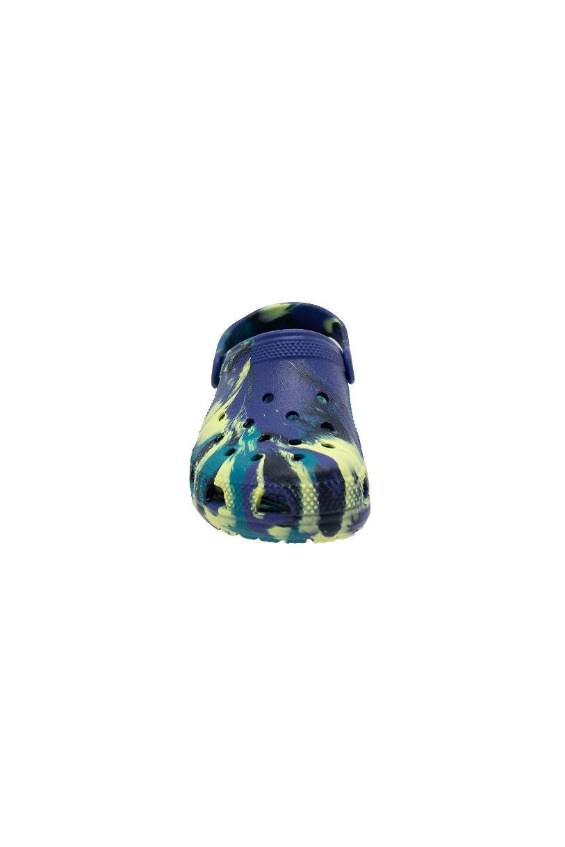 Sabots Mules Classic Clog Marbled bleu pour enfant et junior