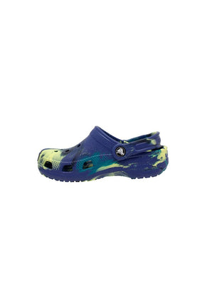 Sabots Mules Classic Clog Marbled bleu pour enfant et junior
