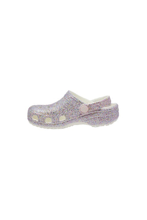 Sabots mules Glitter Clog Blanc pour enfants