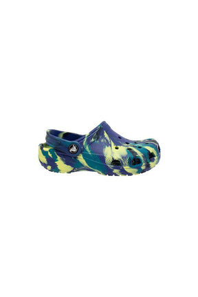 Sabots Mules Classic Clog Marbled bleu pour enfant et junior